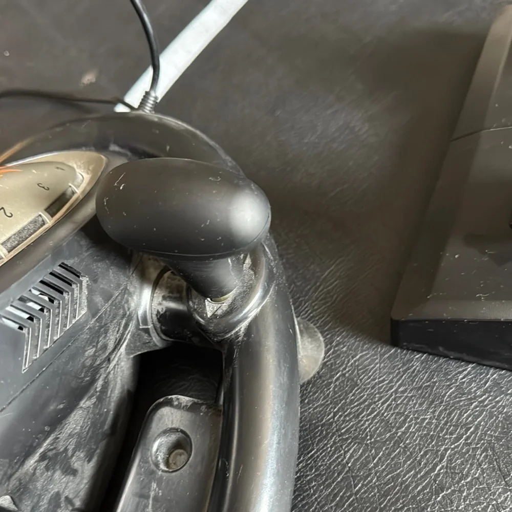Orange and Black Racing Wheel with Pedals